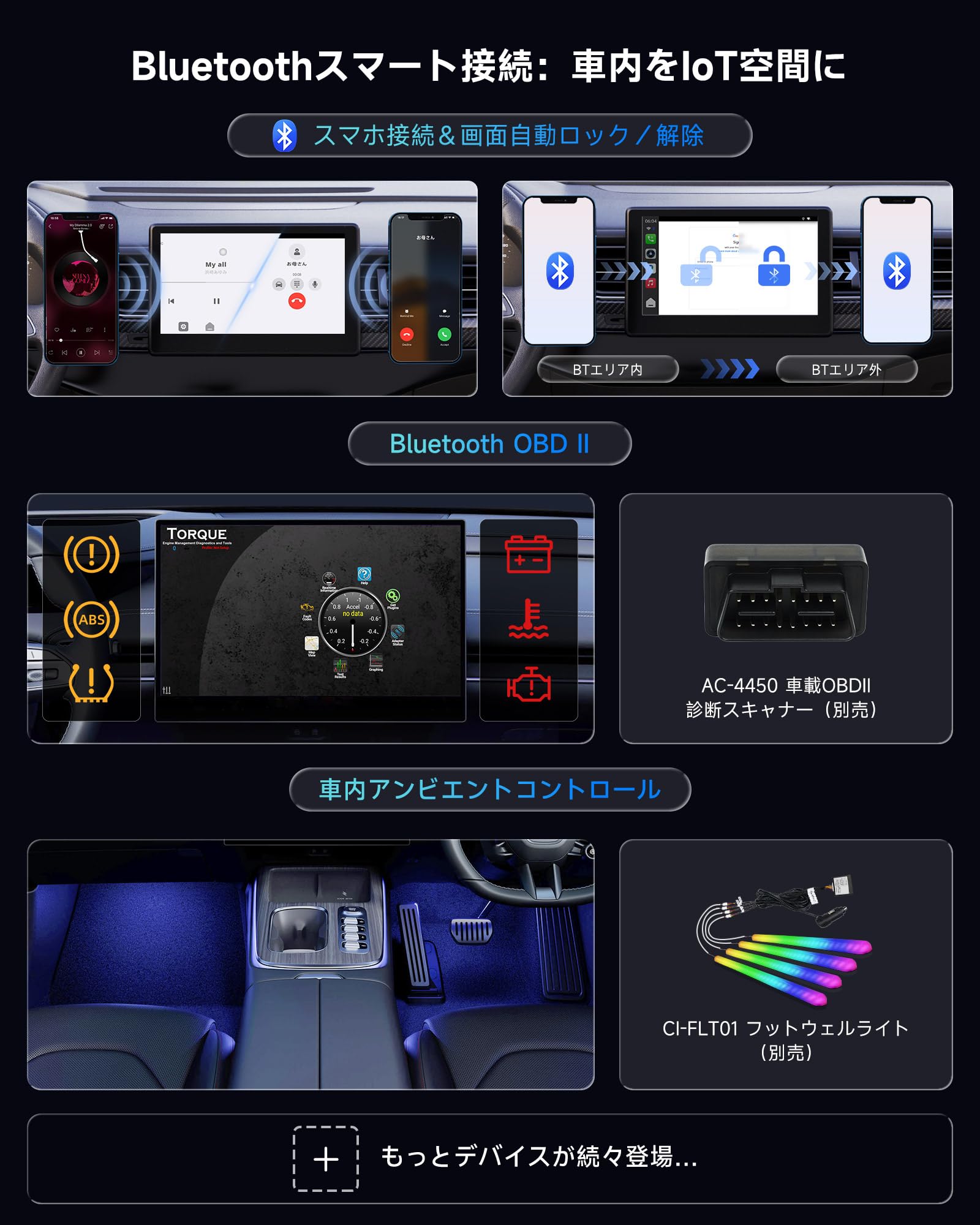 Amazon | CarWave CB4B スマートカー ボックス、ATOTOLIFE ワイヤレス